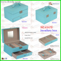 high-end grils choice leather jewellery box with mirror with drawer